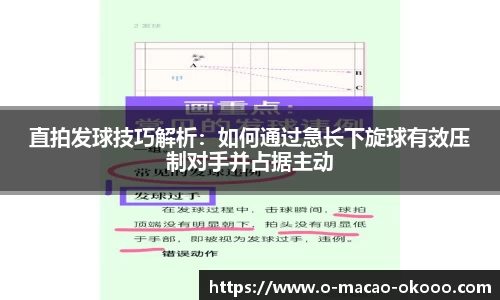 直拍发球技巧解析：如何通过急长下旋球有效压制对手并占据主动